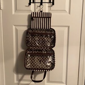 Henri Bendel Striped Weekender Toiletry Bag